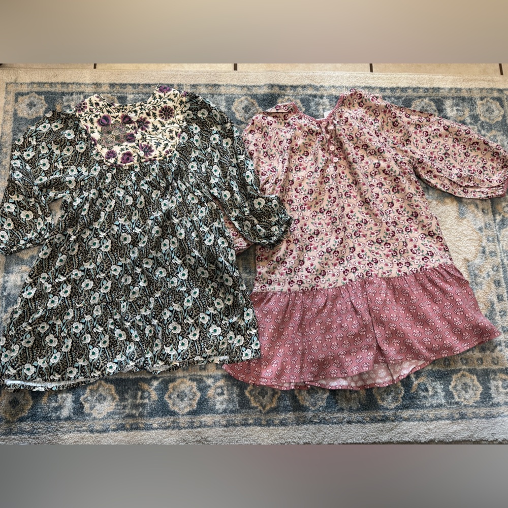 Zara Two Floral Dresses Kids Size 4-5